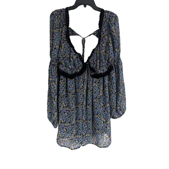 NWT Free People Pennie babydoll minidress floral size medium - Picture 3 of 6